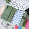 A6 Binder Budget Planner Notebook Covers Folder A6 Size 6 Hole Binder Pockets Plastic Binder Zipper Money Saving Envelope 2