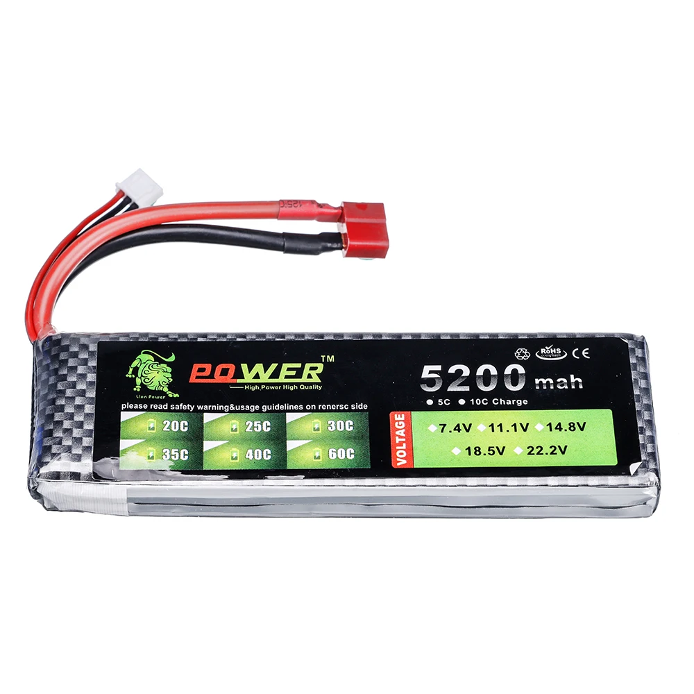 Batterie LiPo 11.1V 1500-3300mAh XT60/T pour RC Drone Voiture