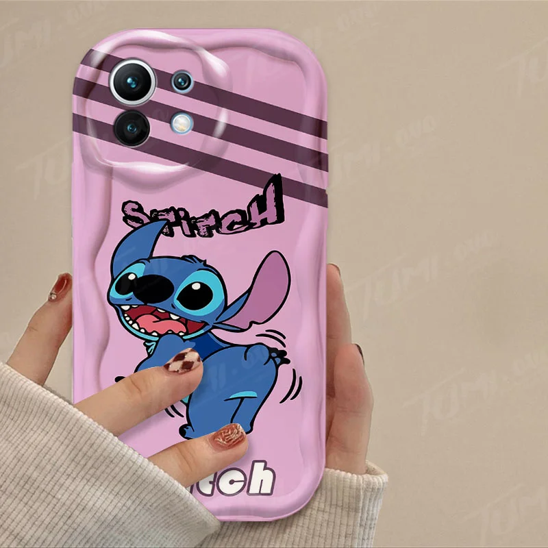 thumbnail image 1 of Funda de dibujos animados Disney Stitch Wave para Xiaomi Mi 13T Pro 12T 11 Lite 5G NE 11i 12 13 10T 10i POCO X3 Pro NFC X4 GT X6 X5 F3 F4 F5, 1 of 5