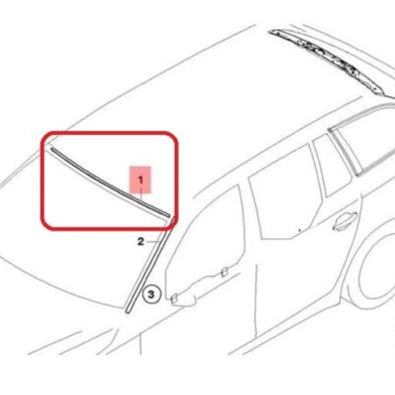 내구성 있는 전면 상단 윈드실드 7166841 트림 (BMW E60 E61 5용) 7166841 윈드스크린 전면 상단 몰딩