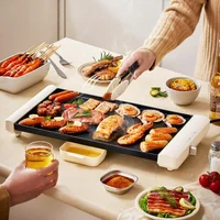 Bear 220V Electric Grill 1600W Electric Household Multifunction Grill Pan Non-stick Frying Pan Grill Pan Plancha Cocina 1