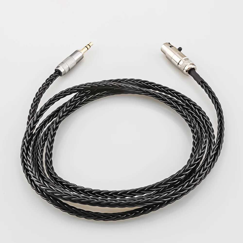 Hot Sale 8 Core Audio Headphone Upgraded cables 3.5mm stereo plug to mini XLR for AK G Q701, K240S ,K271 ,K702 ,K141 ,K171, K712