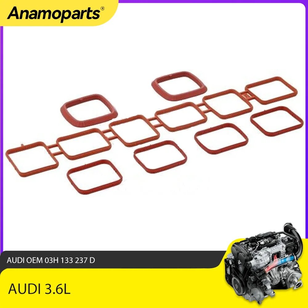 

Комплект прокладок для впускного коллектора, подходит для AUDI VOLKSWAGEN 3,6 л 2009-2020 OEM 03H133237D