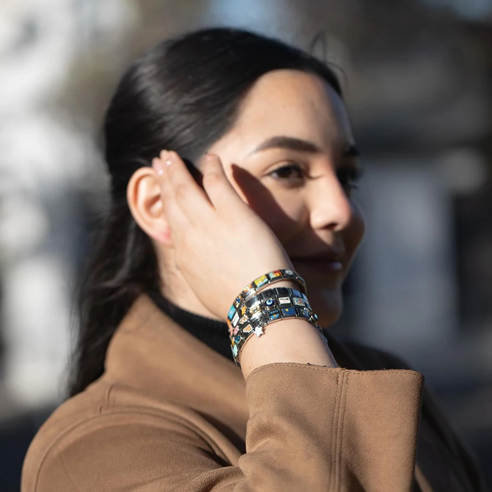 INS Hot Sale Can Be Freely Paired with Charms for Bangle Neckalce and Anklet Stainless Steel Waterproof Custom Italian Bracelets