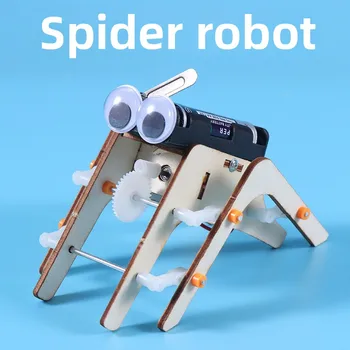 Robot Ragno Camminante Bionico, Kit Educativo di Tecnologia e Scienza, Modello da Assemblare Fai-da-Te, Puzzle in Legno STEM