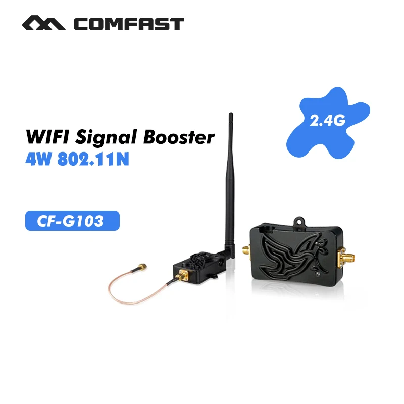 wireless internet amplifier Bộ Khuếch Đại Wifi 2.4Ghz Wi-fi Công Suất Tín Hiệu Tăng Áp 802.11b/g/n 4W Tiếp Sóng Không Dây 5W Wi Fi Router Mở Rộng Tăng Áp có Anten wifi network signal booster