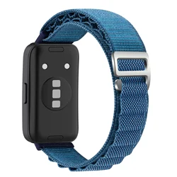 Adjustable Elastic Nylon Bracelet - Alpine Loop Strap Accessory for huawei band 9 (Cape Blue)