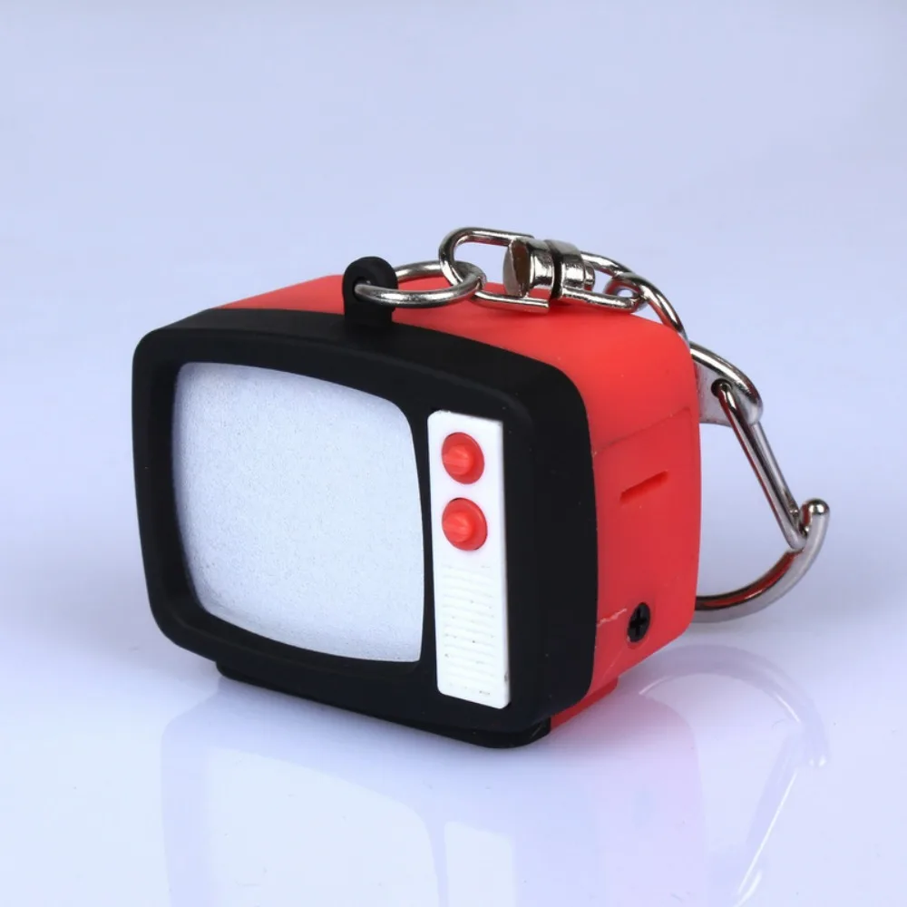 Creative TV-Shaped LED Keychain - Cute Mini Toy with Sound & Light Emission, Unique Novelty Gift