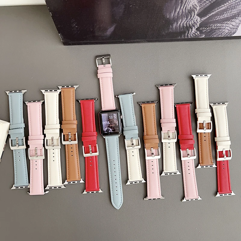 

Ремешок из ПУ кожи для Apple Watch Band Ultra 38 мм 44 мм 45 мм
