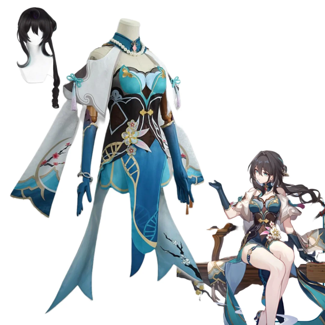 

Honkai Star Rail RuanMei Ruan Mei Cosplay Costume Wig Sets
