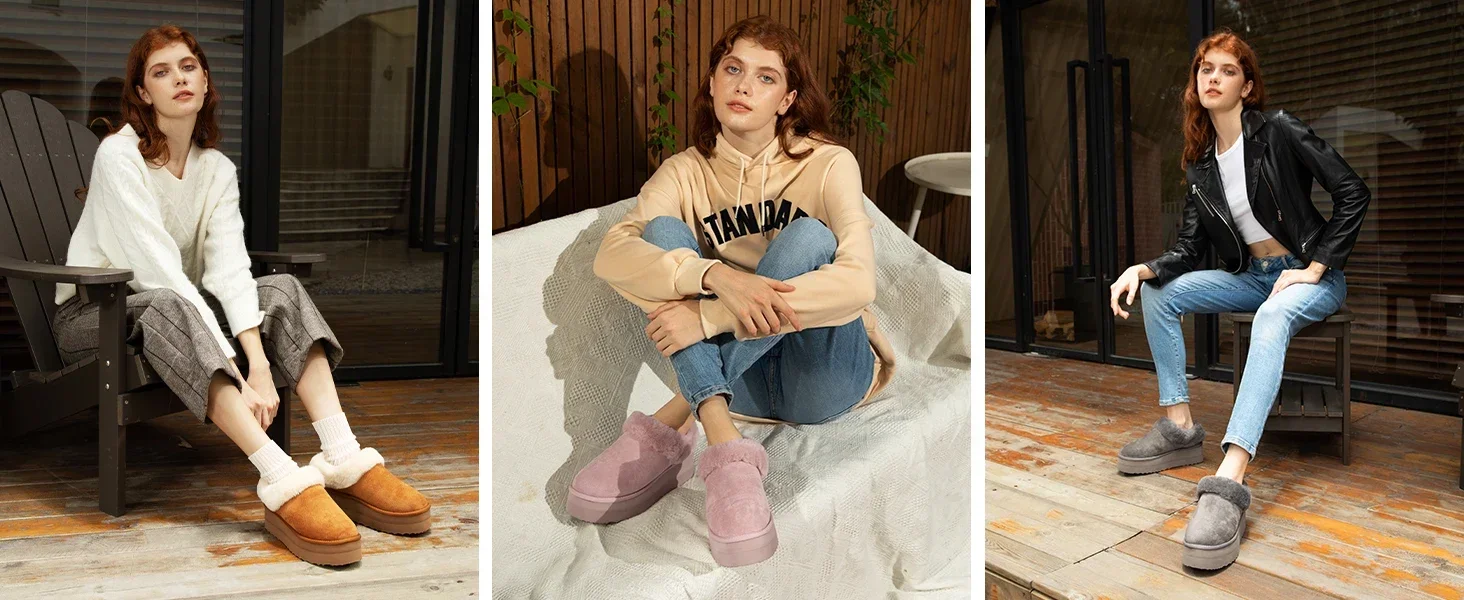 cozy suede slippers for women