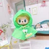 1PC 17cm Labubu Clothes Cute Mini Plush Doll's Outfit Accessories Jumpsuit Hooded Sweater Poncho for Labubu Dolls Fans Gift 3