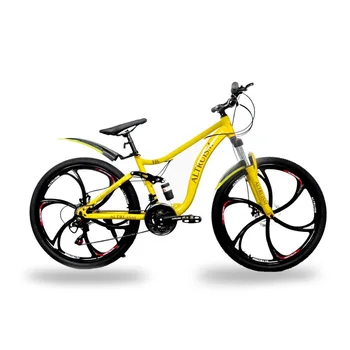 26-Inch Full Suspension Mountain Bike – 21-Speed Shimano Gear MTB with Dual Disc Brakes, Steel Frame Bicycle for Kids & Adults 1