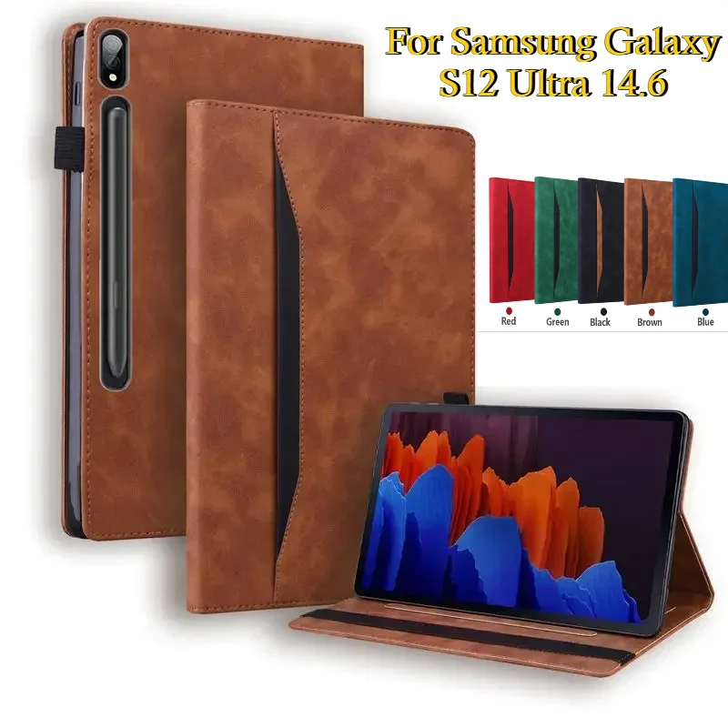 Premium Business Wallet Flip Book Case with Soft TPU Shell Cover