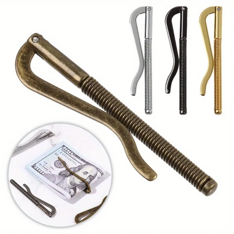 Portable Money Clip Metal Cash Holder Spring Clamp Bar Wallet Replace Parts Durable Wallet Accessory 2Pcs