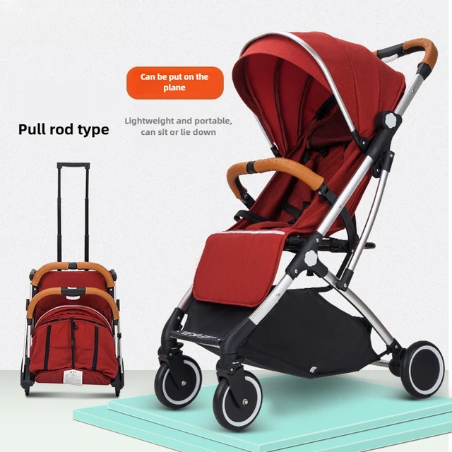 2025 nouvelle poussette pour bébé, peut s'asseoir ou s'allonger, poussette pour enfants ultra-légère pliante à quatre roues absorbant les chocs 1