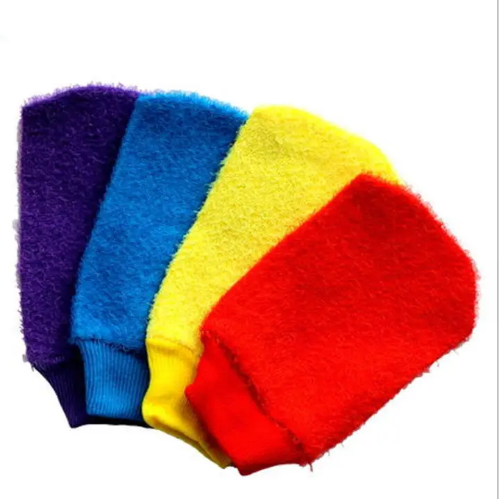Nylon Cuozao bath bath gloves exfoliating gloves wholesale Color random