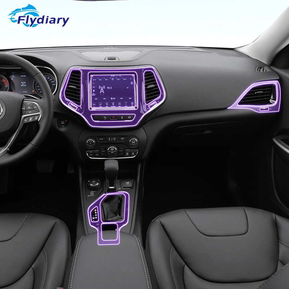 

Для JEEP Cherokee 2019-2022Car внутренняя центральная консоль прозрачная ТПУ Защитная пленка против царапин наклейка ЖК-экран PPF