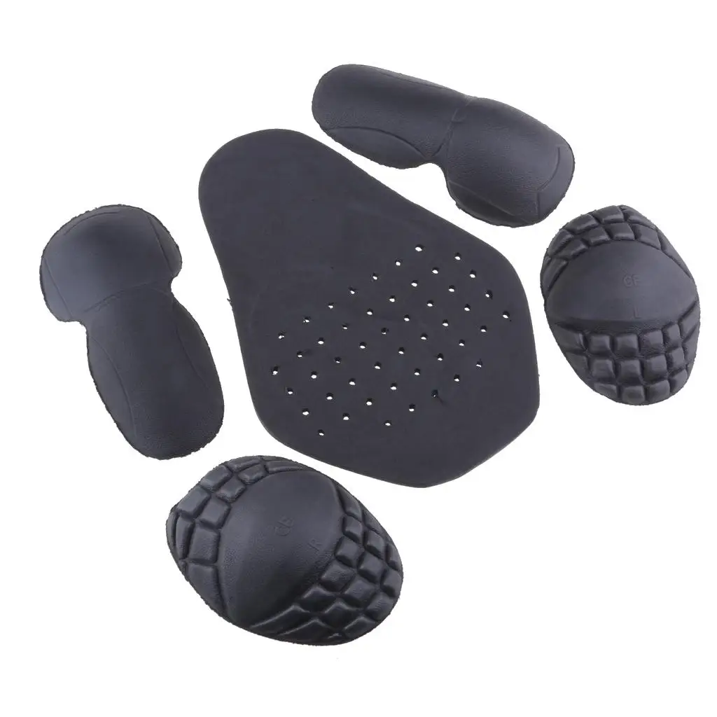 5pcs rcycle Riding Shoulder Elbow Back Protection Pad Racing Armour Safe
