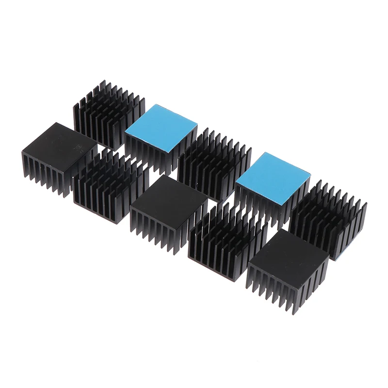 알루미늄 방열판 라디에이터 쿨러 5 개, 22x22x15mm, 전자 칩 IC LED 컴퓨터용 열 테이프 포함, 신제품