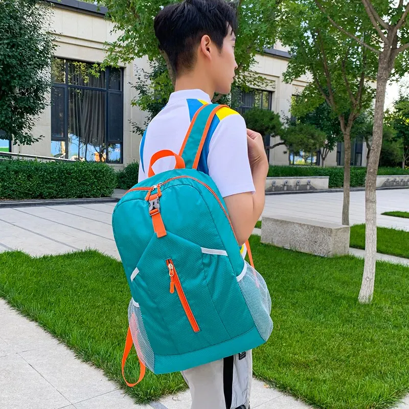  Backpack For Middle School Student 15-20L Folding Schoolbag Outdoor Lightweight Sports Bag 