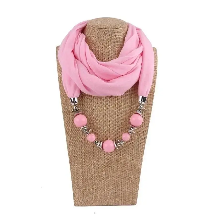 1Pcs Fashionable And Dazzling Bead Necklaces New Women's Retro Ethnic Style Sun Protection Scarves Necklaces Jewelry Accessories
