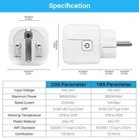 Tuya Smart Plug WiFi EU 16A/20A Smart Socket With Power Monitor Timing Smart Life Support Alexa Google Home Yandex SmartThings - Image 6