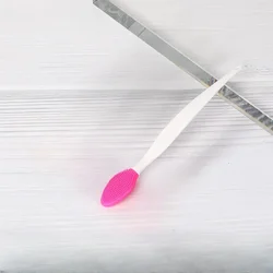 Silicone Double-Sided Exfoliating Facial & Lip Cleansing Brush (Rose red)