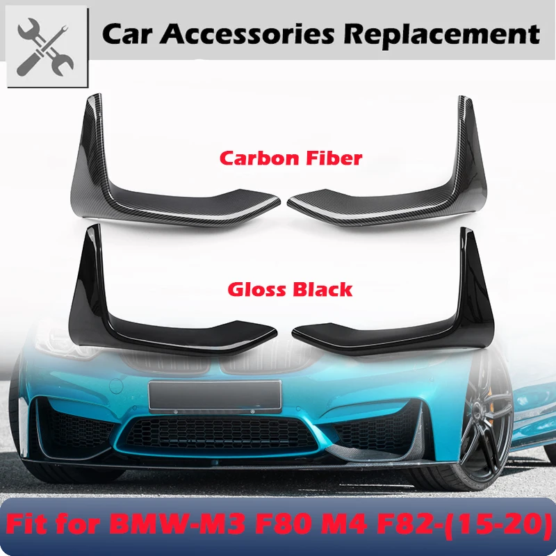 

Rhyming 1 Pair Front Bumper Splitter Lip Diffuser Guard Spoiler Protector Body Kit Cover Fit For BMW F80 M3 F82 F83 M4 2014-2020
