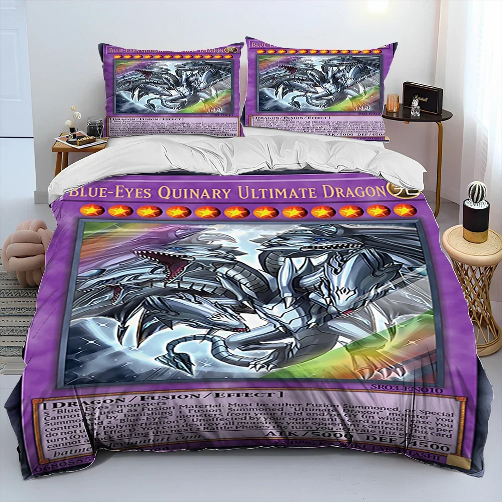 3D Yu-Gi-Oh MONSTER CARD Anime  Comforter Bedding Set,Duvet Cover Bed Set Quilt Cover Pillowcase,king Queen Size Bedding Set Kid