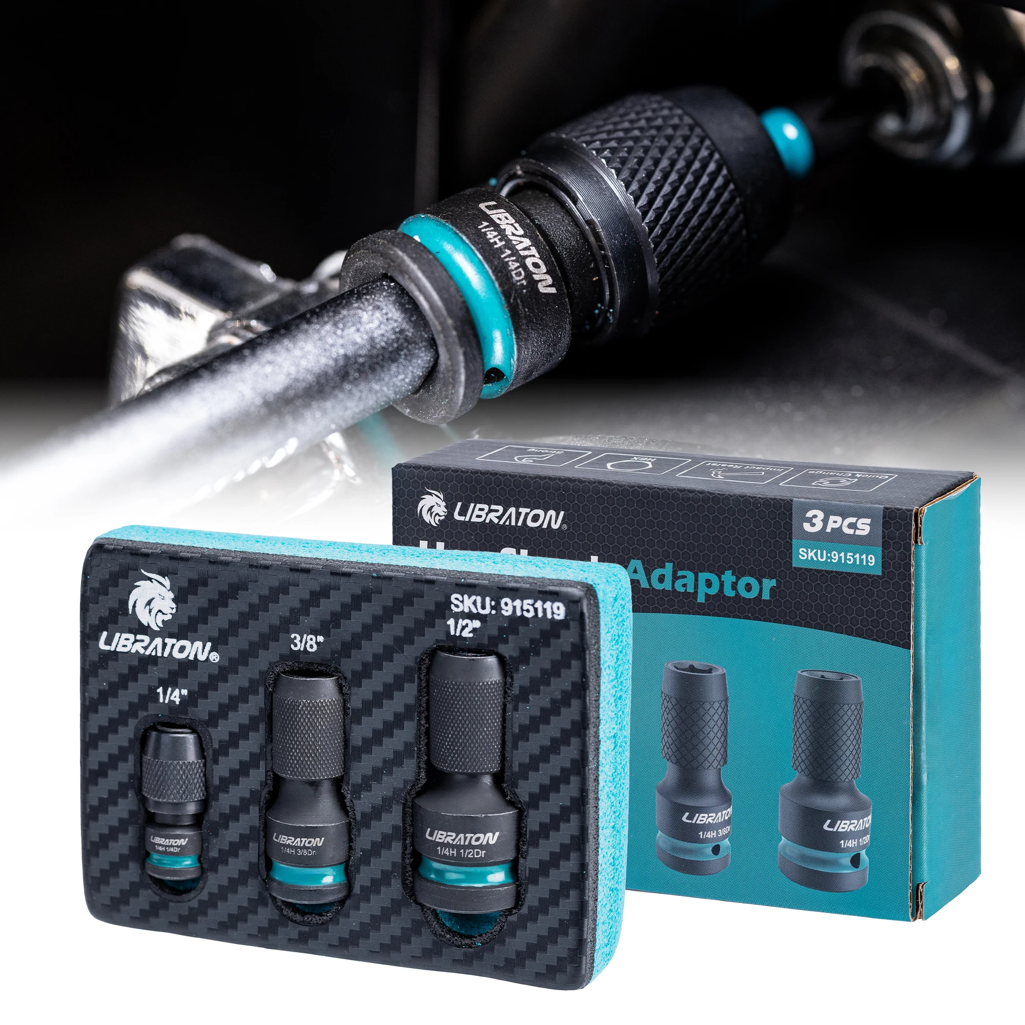 Quick Change Socket Universal Impact Wrench Adapter 1/4