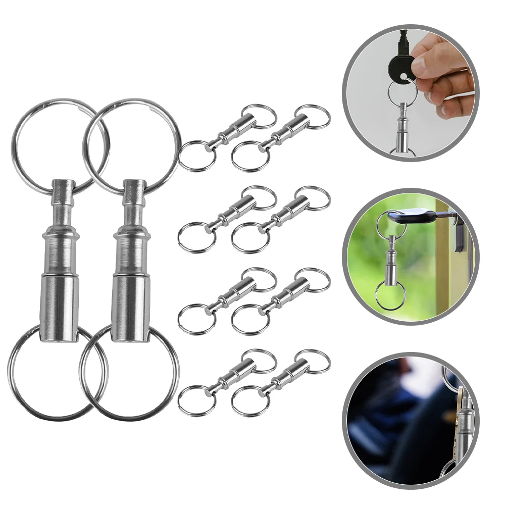 

Pull-Apart Key Split Rings Easy Detach Double Spring Split Snap Seperate Chain Key Accessory