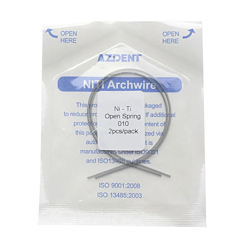 2 Teile/paket AZDENT Dental Kieferorthopädische Offene Feder Niti Elastische Schraubenfedern Größe 0,008/0,010/0,012/0,14*180mm Zahnmedizin Liefert – Detail 11