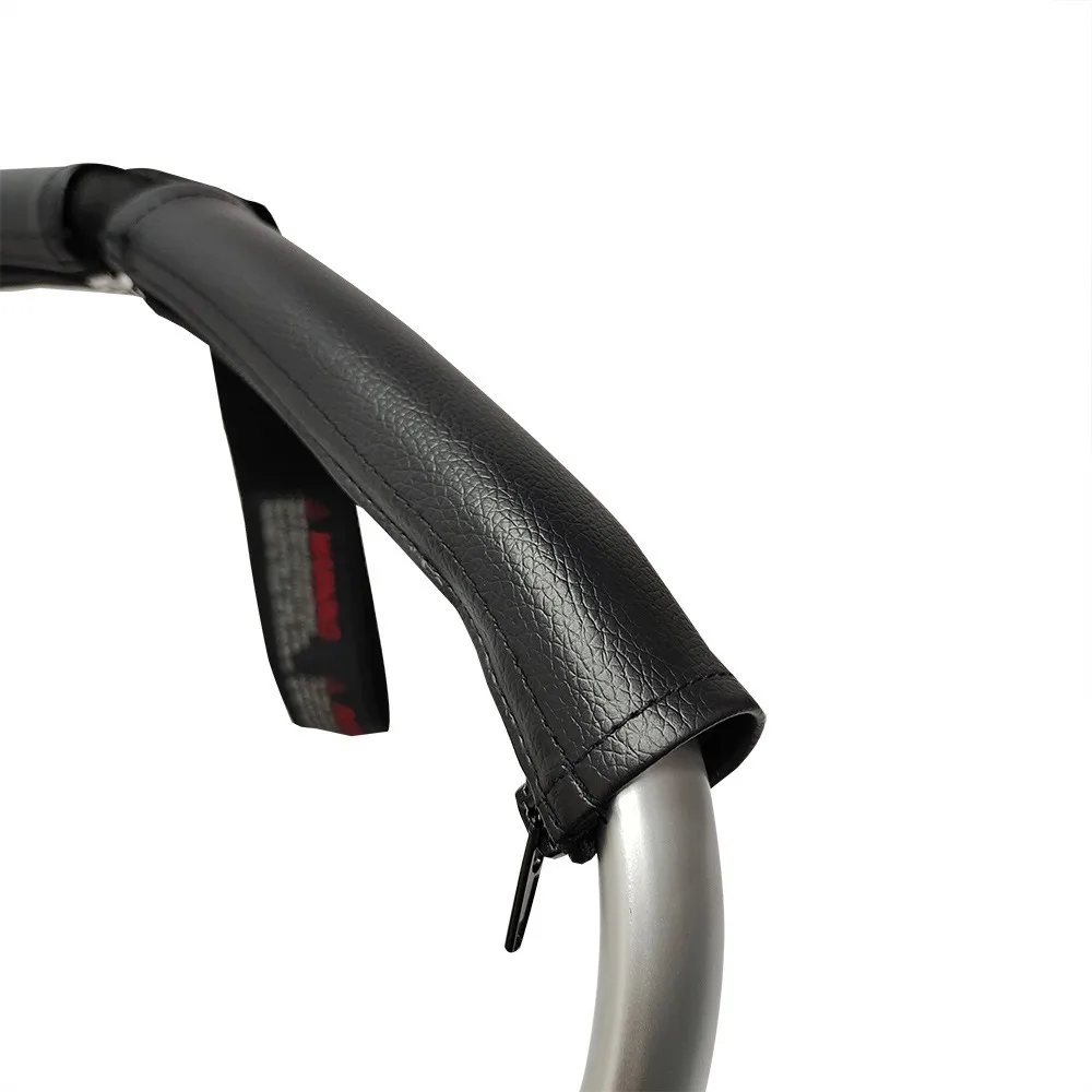 Protector de cuero PU con cremallera para cochecito de bebé, reposabrazos, accesorios para cochecito - Imagen 2