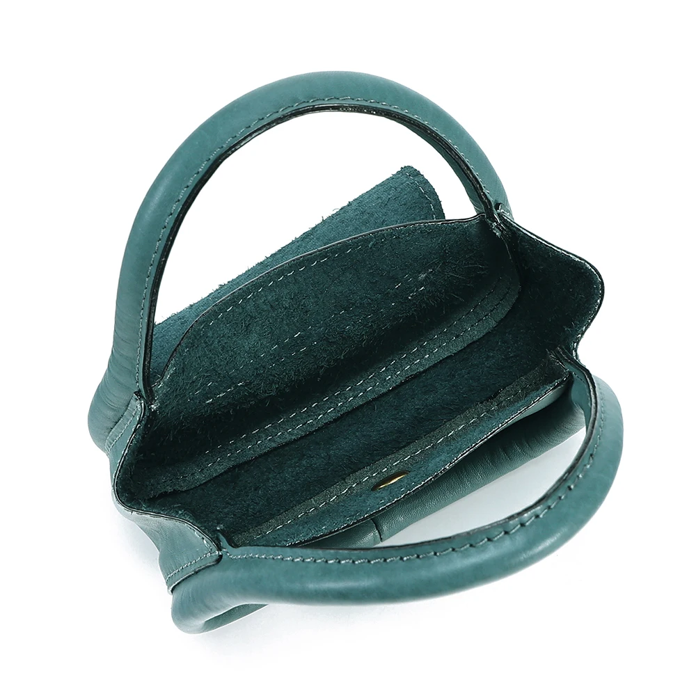 Full-grain Leather Single Shoulder Crossbody Small Bag Street Trend Small Cosmetic Bag Girl Lipstick Women Make Up portable bag