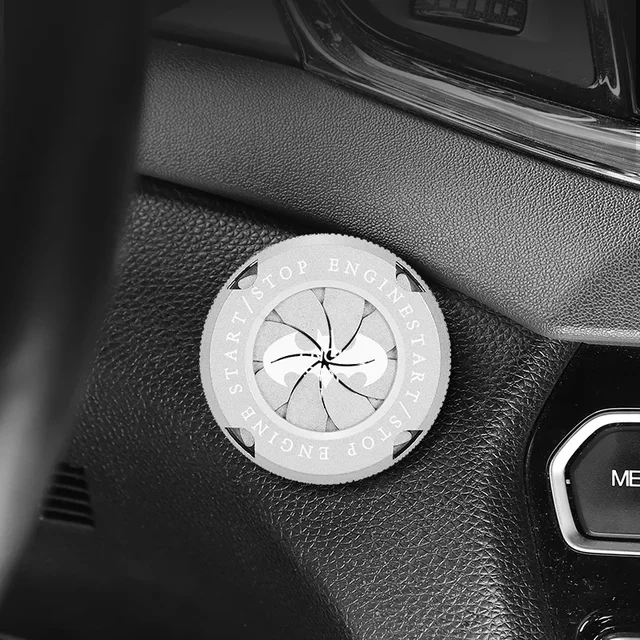 Bat Car Interior Decor Engine Ignition Start Switch Rotate Cover Onekey Stop Button Cover Auto Personality sticker Accessories 2