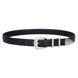 Elegant High - End Frosted Buckle Leather Belt - Unisex Luxury Fashion Accessory - 105cm (Black Leather Belt)