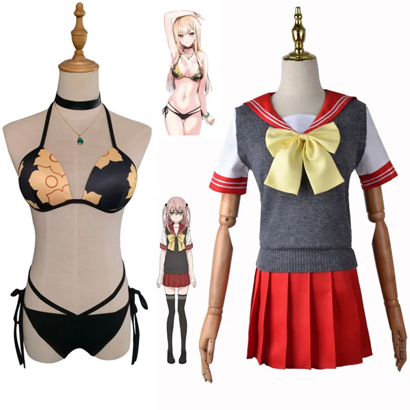 

My Dress-Up Darling Marin Kitagawa, костюм для косплея, сексуальная форма, комплект купальников, аниме Inui Sajuna, ролевая игра, школьный костюм JK