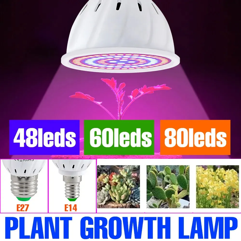 220V Luce Di Crescita Idroponica E27 Led Grow Bulb Phyto E14 Spettro Completo Per Lampada Da Coltivazione Idroponica Per Piante Da Fiore