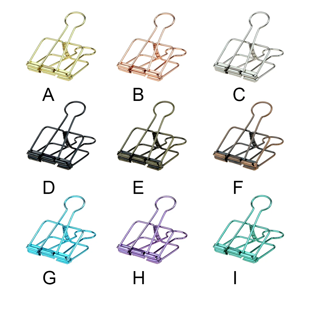 

20 Pieces Paper Clip Hallow Anti-rust Unfading Replacement School File Examination Papers Clips Accessories Blue