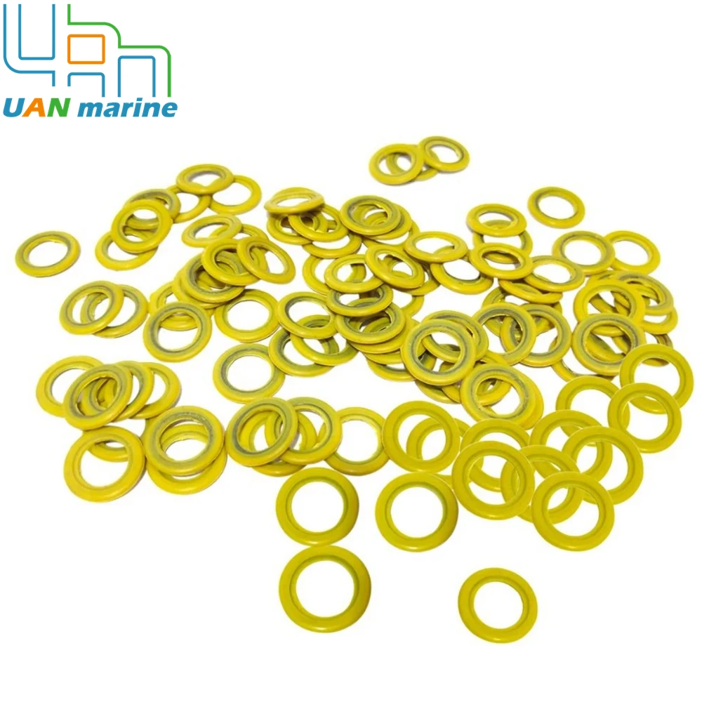 Joints De Bouchon De Vidange Moteur Hors-Bord - Lot De 6 Rondelles Étanches 26-830749 Pour Boîte De Vitesses 4 Temps