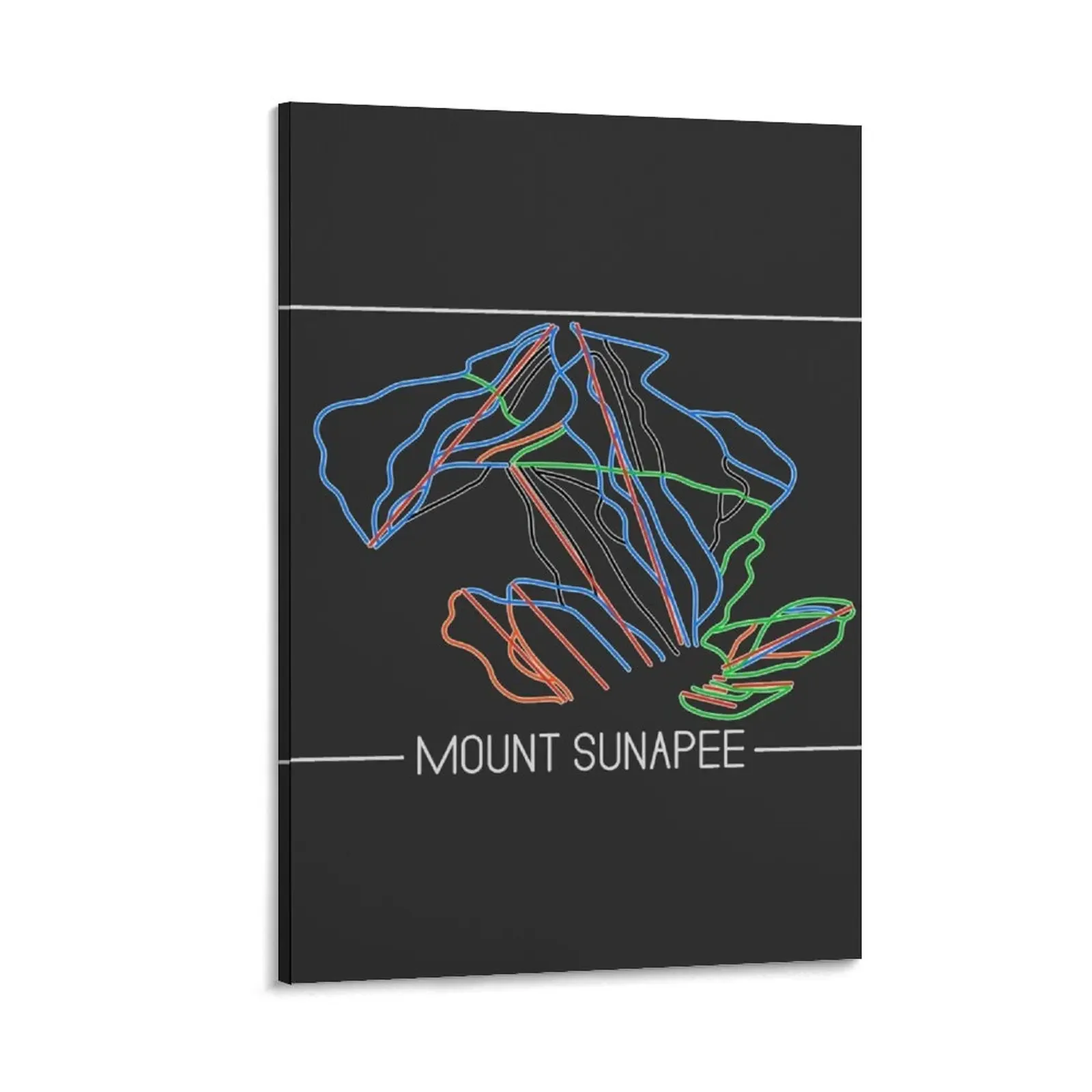 

Mount Sunapee Trail Rating Map Canvas Painting Bedroom deco posters room decoration Decoration