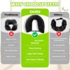 Travel Neck Pillow Stuffable with Clothes,Stuffable Neck Pillow for Traveling,Fillable Neck Pillow Extra Storage Black 5
