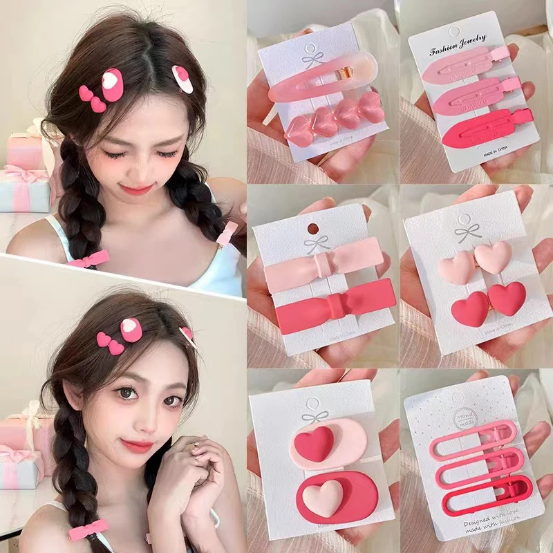 1 Paio Kawaii Duckbill Clip Sweet Girl Hairpin Bangs Clip Super Cute Hairpin Fashion Girl Dopamine Accessori Per Capelli Squisiti