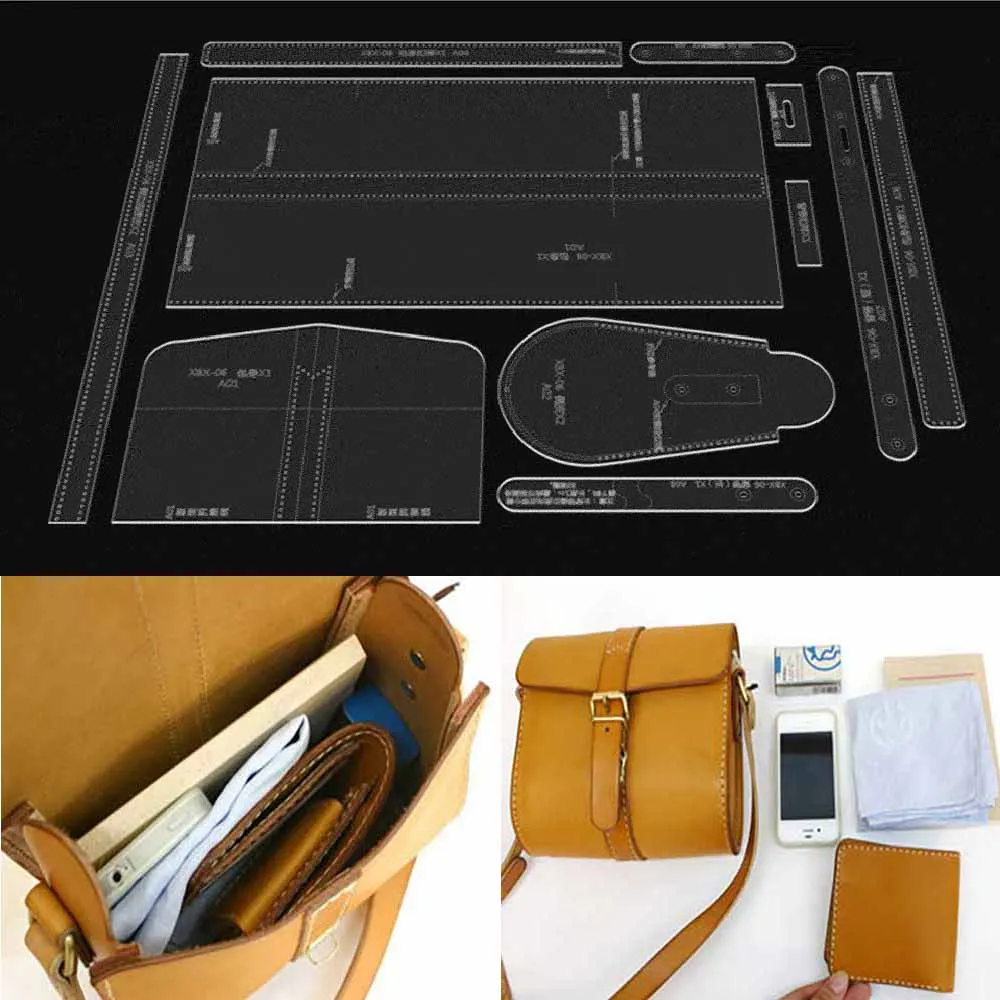 

Leather Bag Pattern Making with Kraft Paper and Acrylic Templates for Single shoulder diagonal cross bag