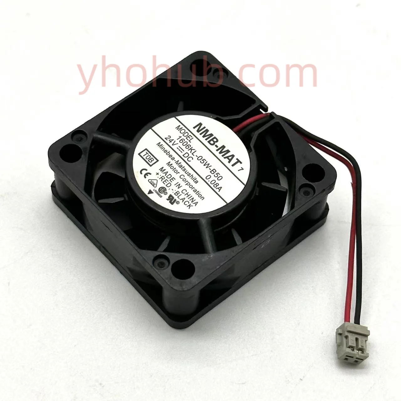 

NMB-MAT 1606KL-05W-B50 DC 24V 0.08A 40x40x15 мм 2-проводной Вентилятор охлаждения сервера