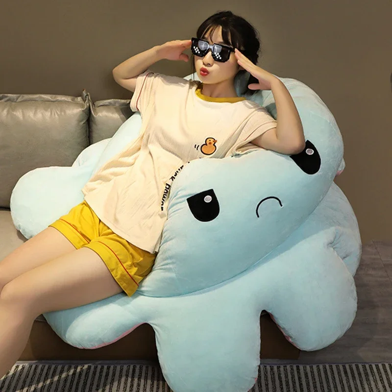 가역 플립 얼굴 변경 봉제 장난감 수면 베개, 귀여운 동물 문어, 부드러운 인형 바닥 매트, 어린이 선물, 다양한 분위기