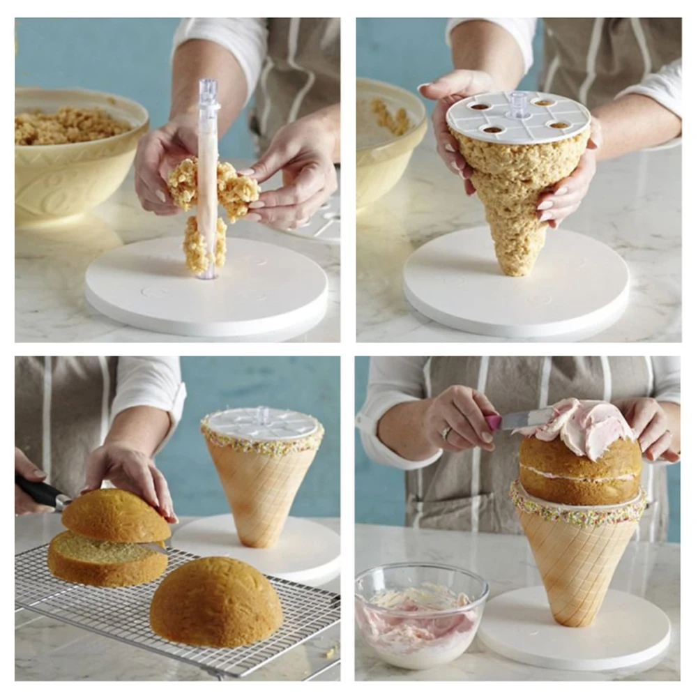 Anti Gravity Cake Pouring Kit Cake Stand Support Structure Frame DIY Tools Party Decor for Birthday Wedding Baby Shower