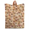 Pomeranian Blanket Pet Dog Picnic Flannel Throw Blanket Soft Durable Bedroom Design Bedspread Birthday Present 1