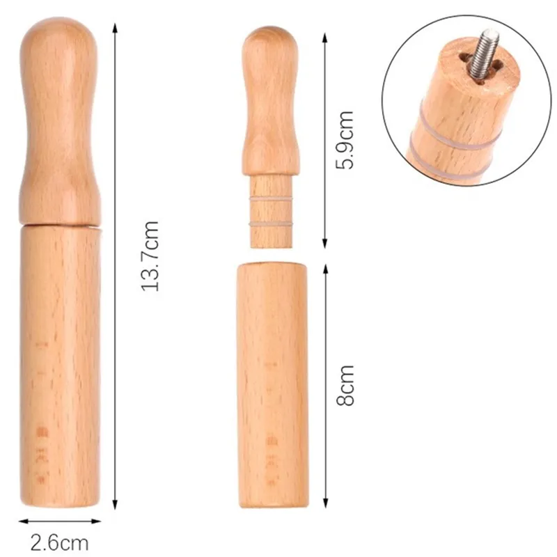 IMZAY Wool Felting Tool without Needls Professional DIY Felt Needles Tool with Wooden Cap for Handmade Craft Work